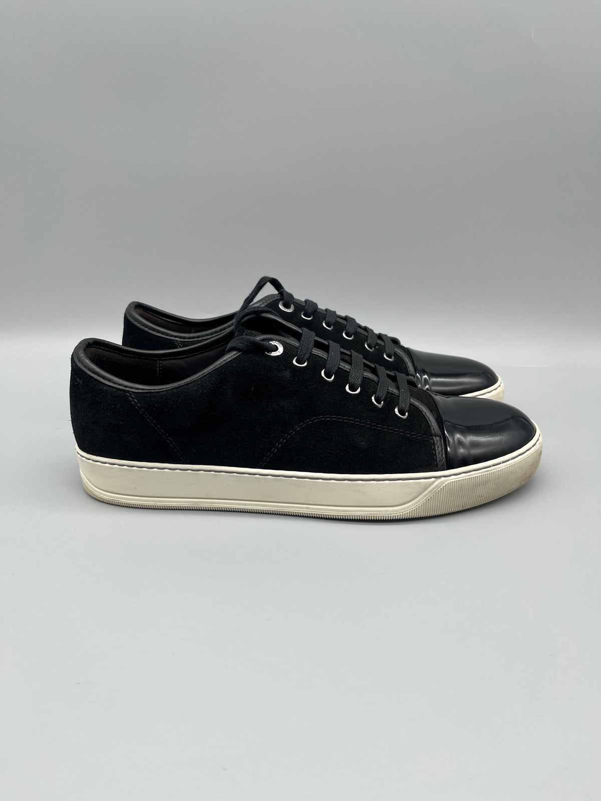 Lanvin Dbb1 Patent Cap Toe Sneaker Black | 42