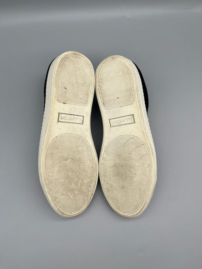 Lanvin Dbb1 Patent Cap Toe Sneaker Black | 42