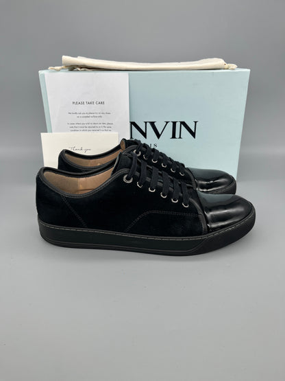 Lanvin Dbb1 Patent Cap Toe Sneaker Black | 43