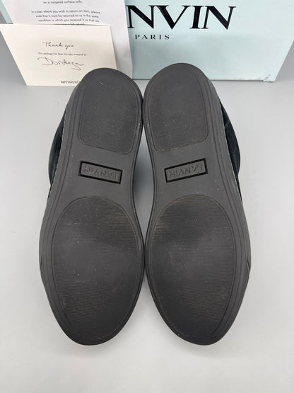 Lanvin Dbb1 Patent Cap Toe Sneaker Black | 43