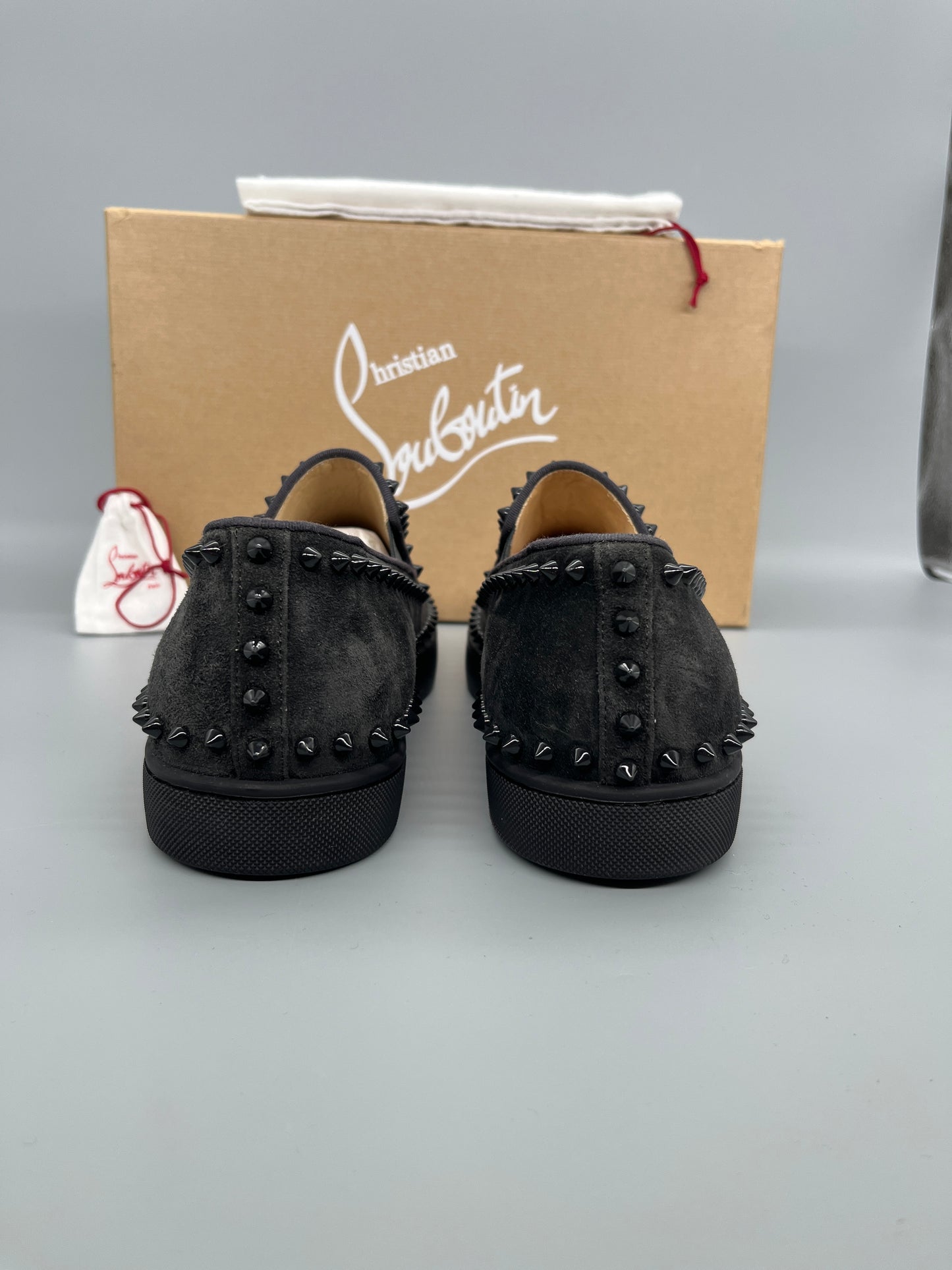Christian Louboutin Pik Boat Spikes Sneaker Grey | 42.5