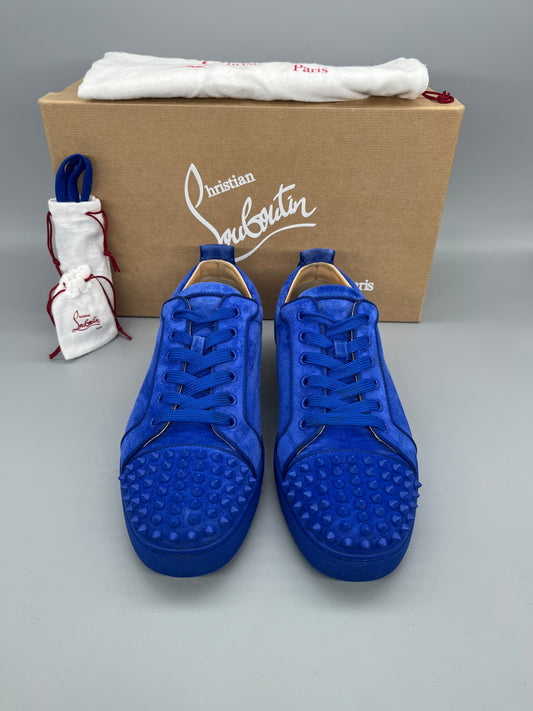 Christian Louboutin Louis Junior Spikes Sneaker Blue | 42