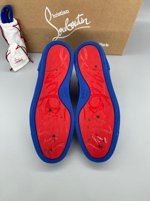 Christian Louboutin Louis Junior Spikes Sneaker Blue | 42