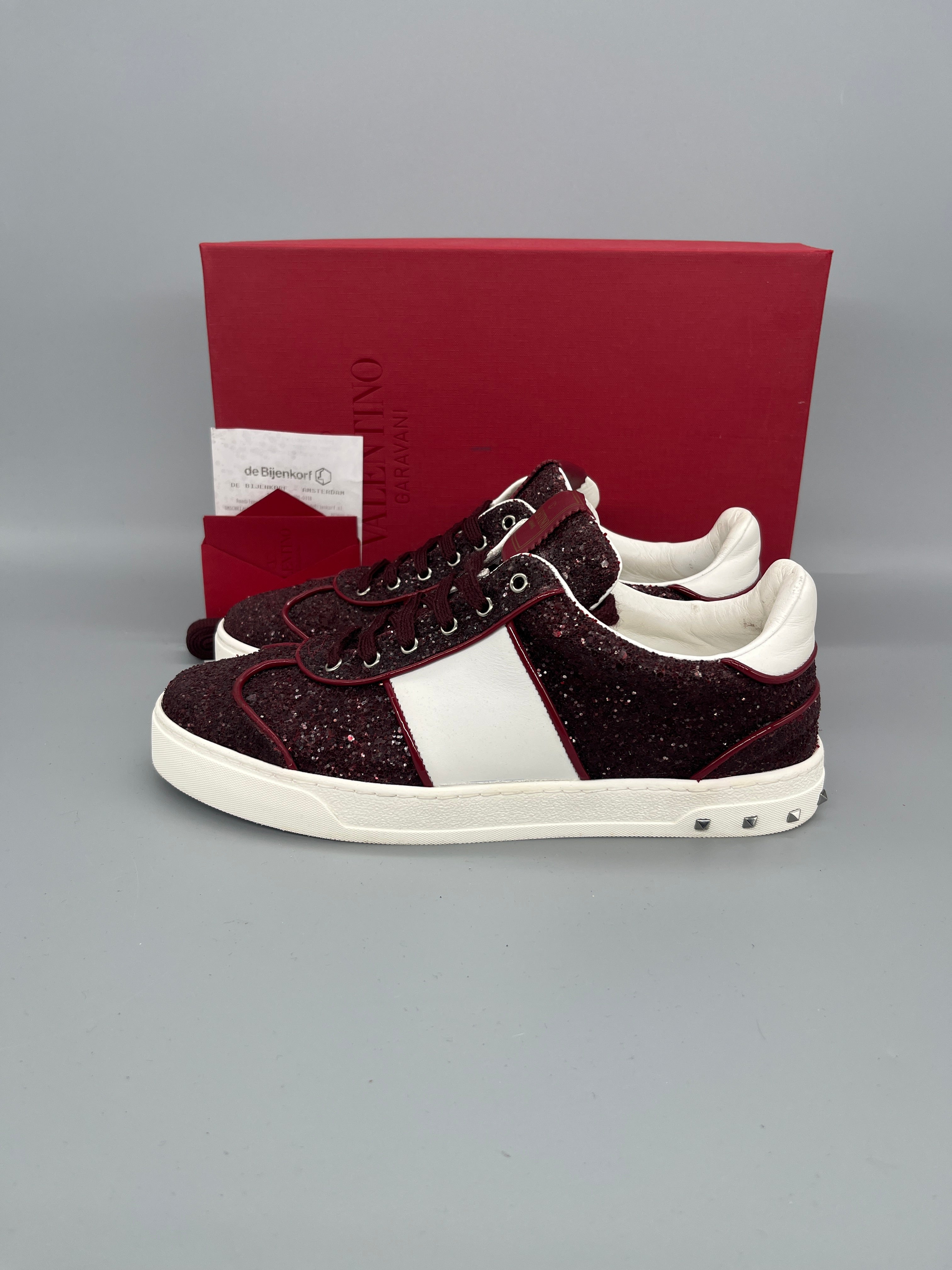 Valentino Flycrew Sneaker Red Glitter | 38