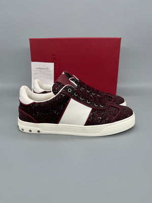 Valentino Flycrew Sneaker Red Glitter | 38