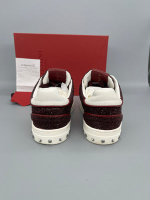 Valentino Flycrew Sneaker Red Glitter | 38