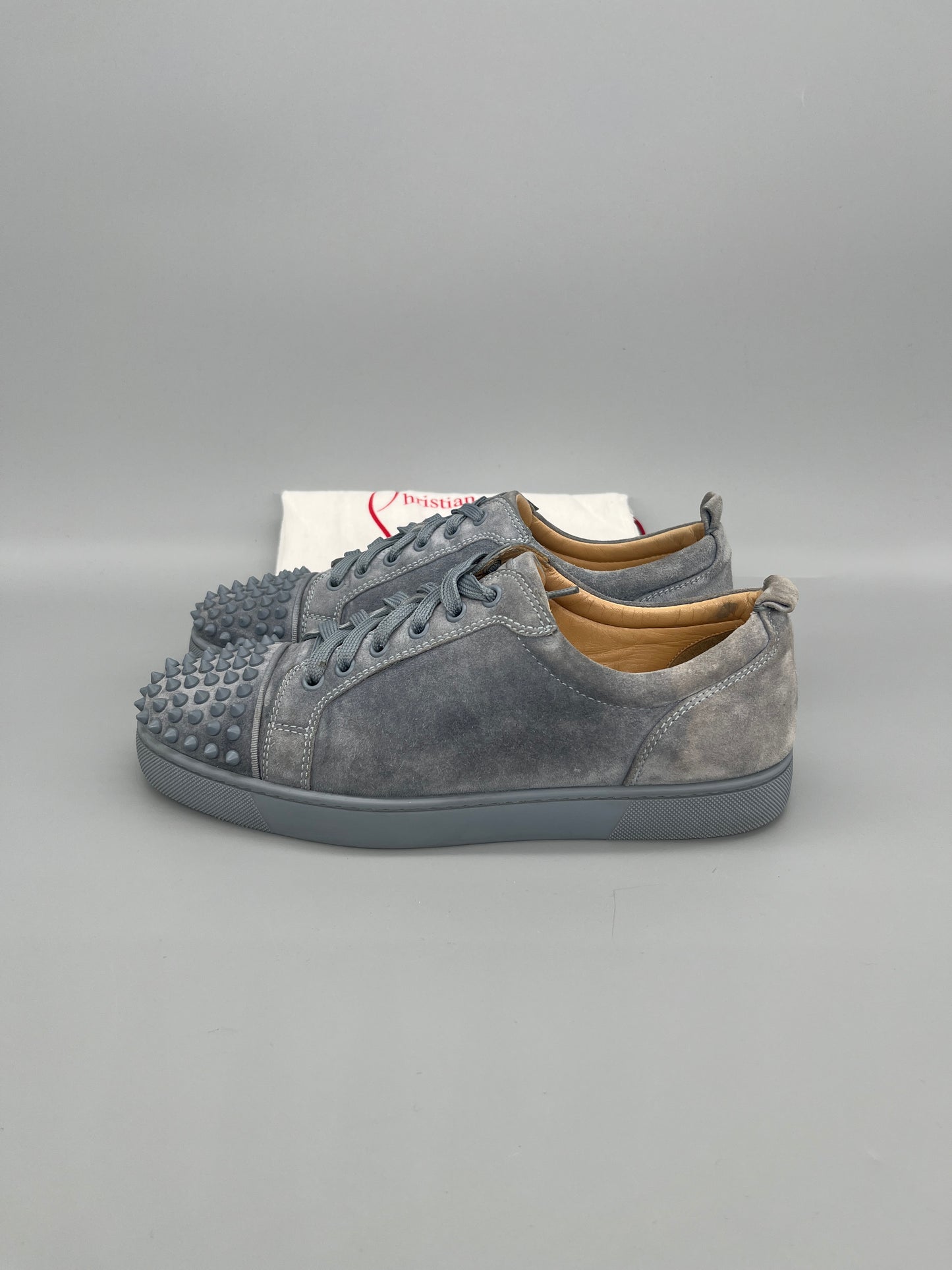Christian Louboutin Louis Junior Spikes Sneaker Grey | 42