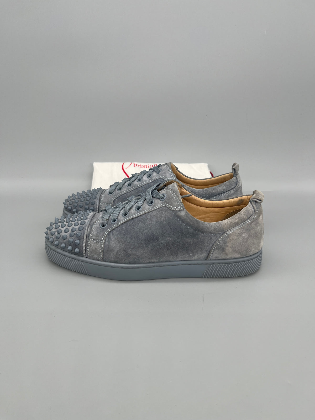 Christian Louboutin Louis Junior Spikes Sneaker Grey | 42