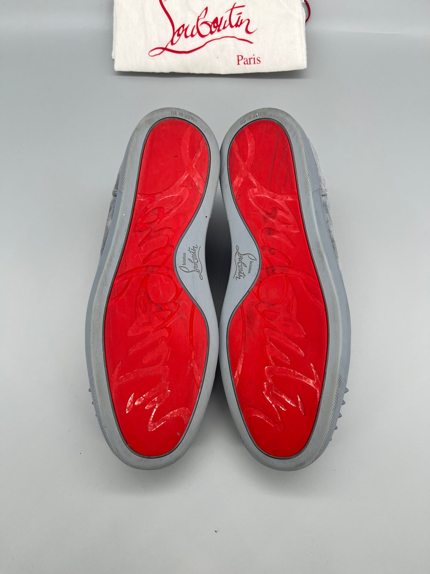 Christian Louboutin Louis Junior Spikes Sneaker Grey | 42