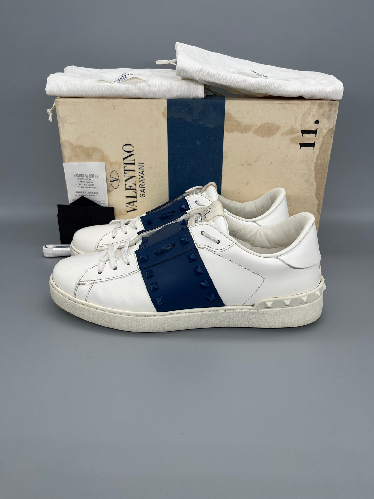 Valentino Open Rockstud Untitled Sneaker Navy | 43