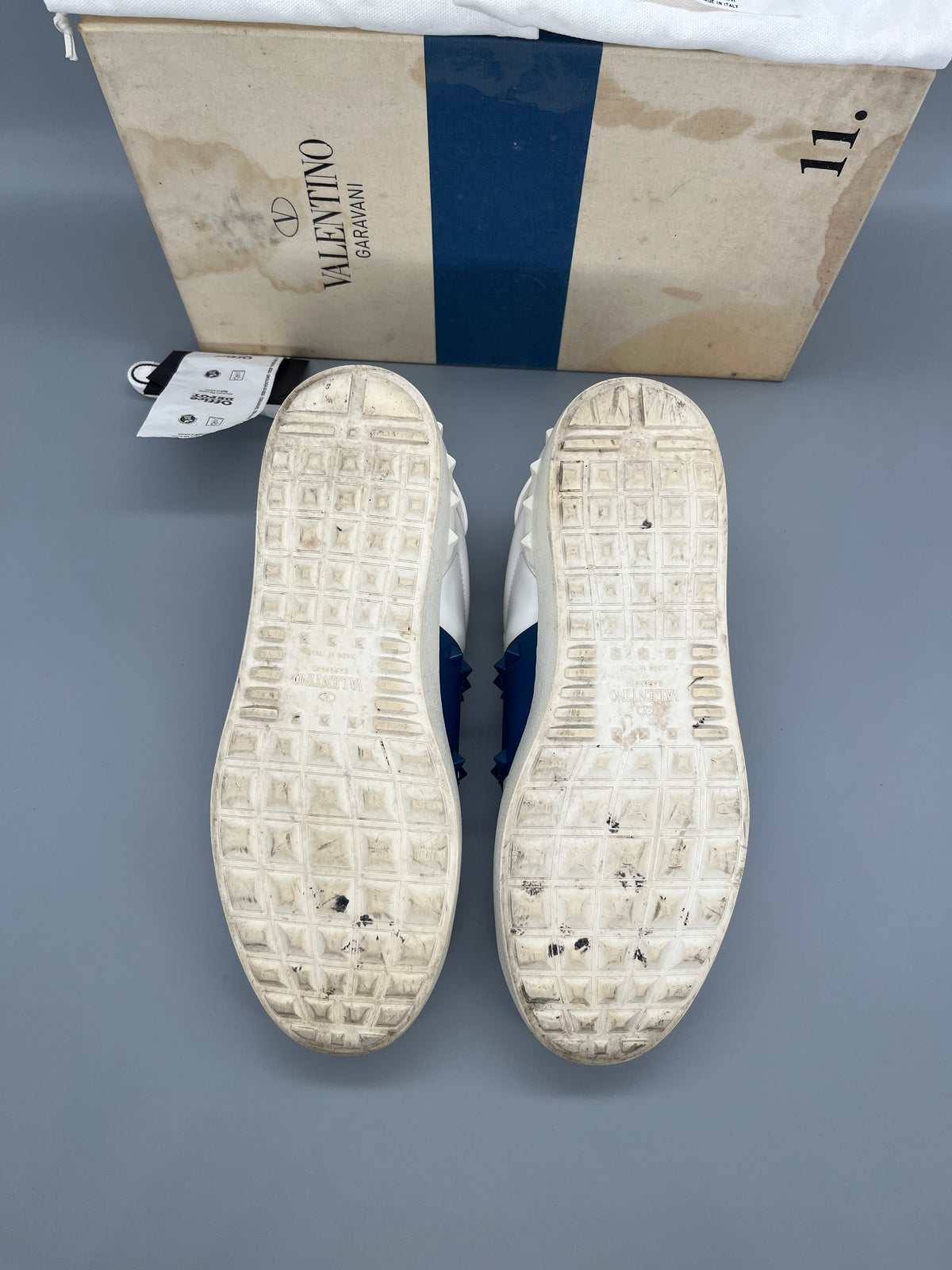 Valentino Open Rockstud Untitled Sneaker Navy | 43