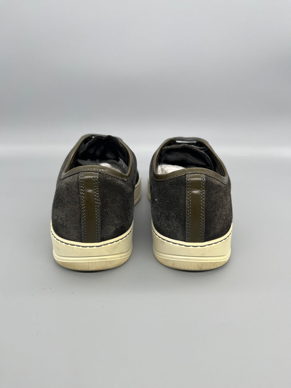 Lanvin Dbb1 Patent Cap Toe Sneaker Green / Brown | 42