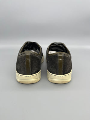 Lanvin Dbb1 Patent Cap Toe Sneaker Green / Brown | 42