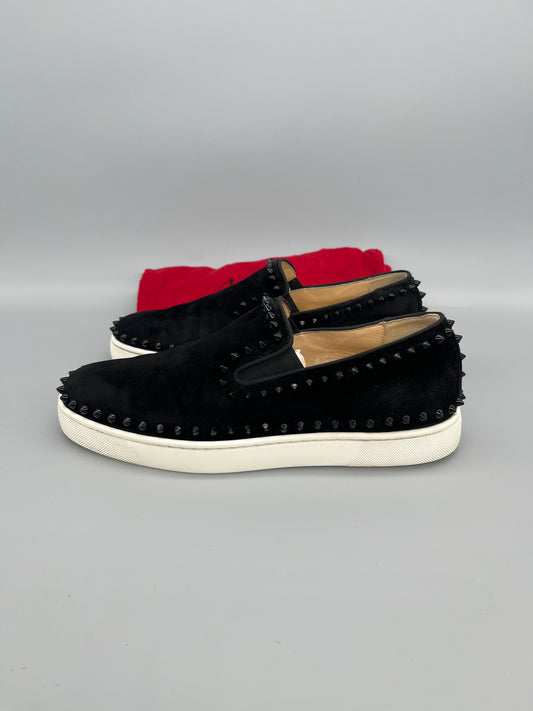 Christian Louboutin Pik Boat Spikes Sneaker Black | 42