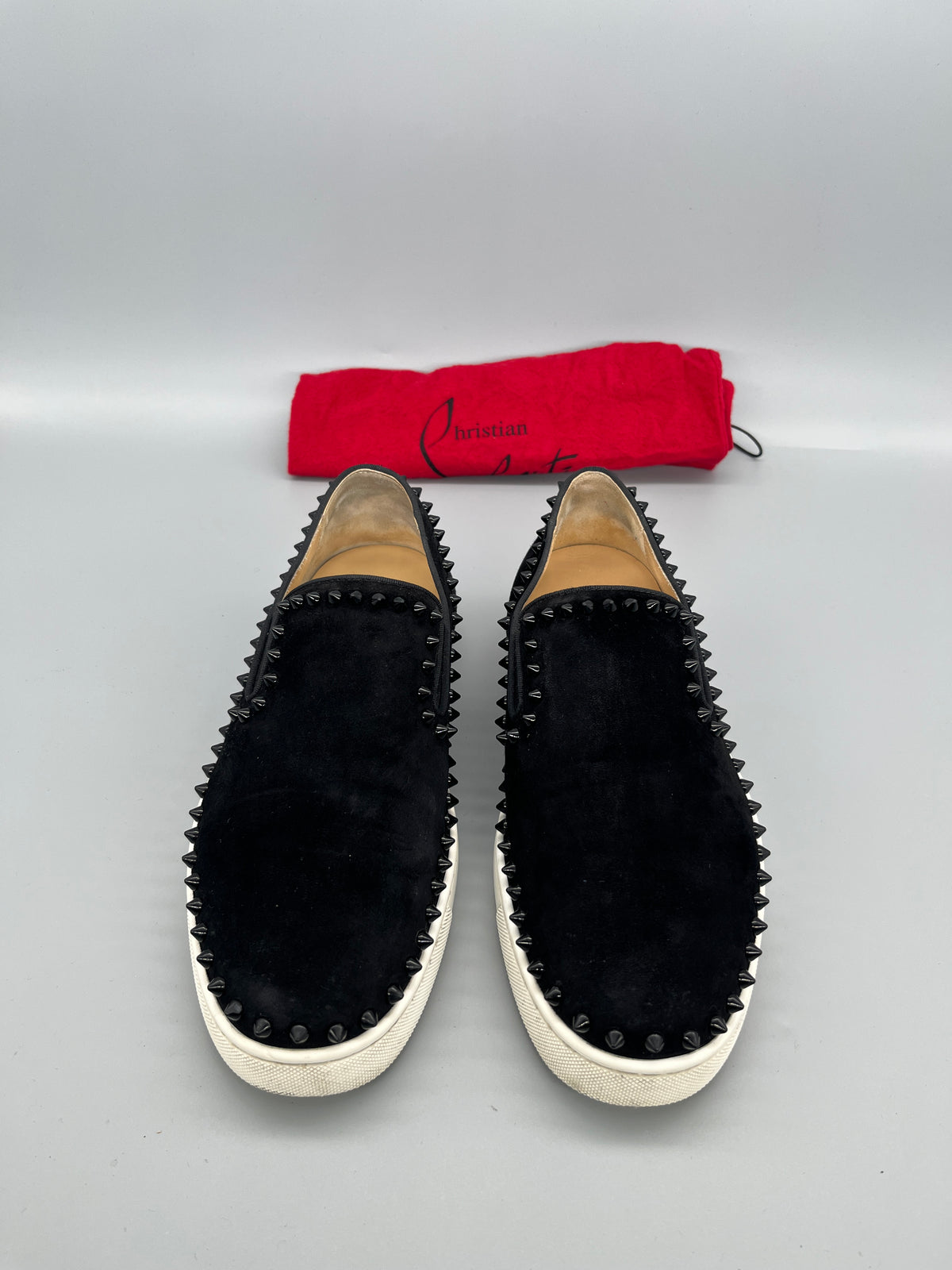 Christian Louboutin Pik Boat Spikes Sneaker Black | 42
