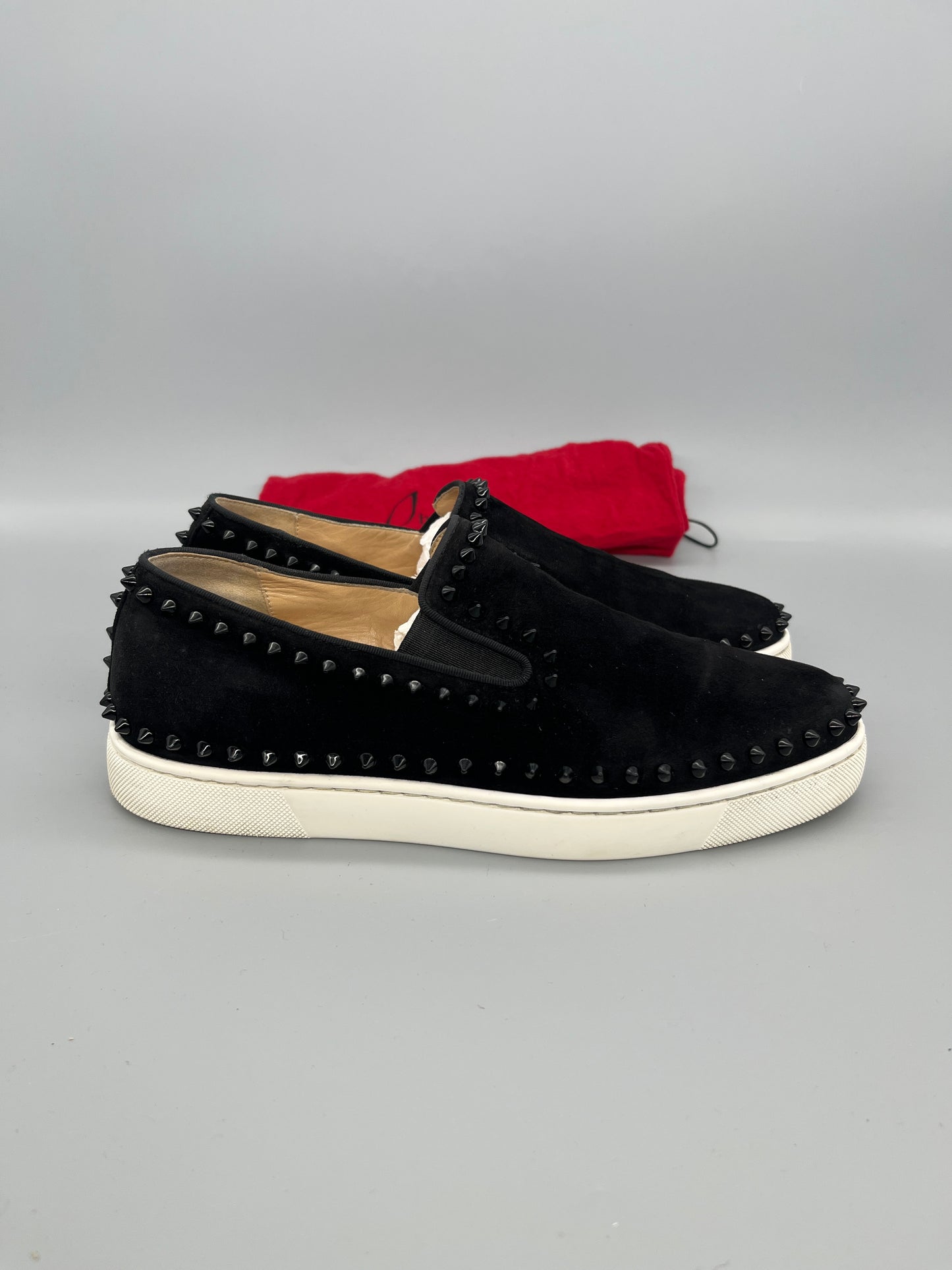 Christian Louboutin Pik Boat Spikes Sneaker Black | 42