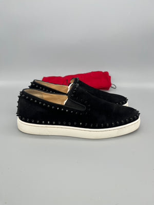 Christian Louboutin Pik Boat Spikes Sneaker Black | 42