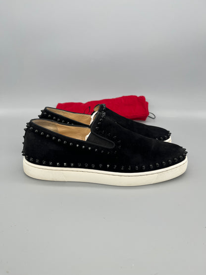 Christian Louboutin Pik Boat Spikes Sneaker Black | 42