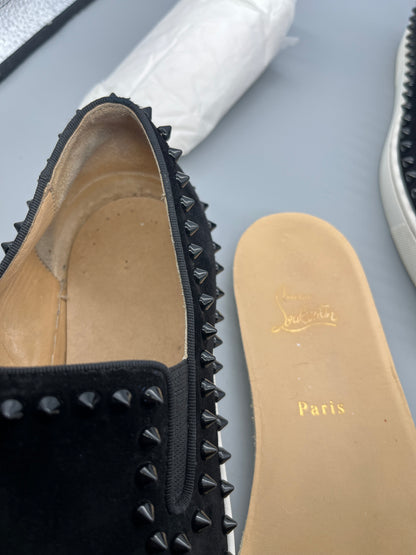Christian Louboutin Pik Boat Spikes Sneaker Black | 42