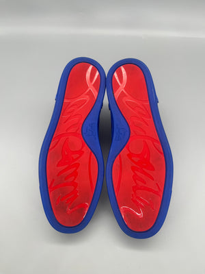 Christian Louboutin Louis Junior Spikes Sneaker Blue | 42