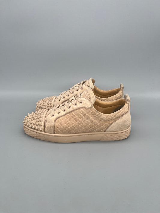 Christian Louboutin Louis Junior Spikes Sneaker Beige | 40