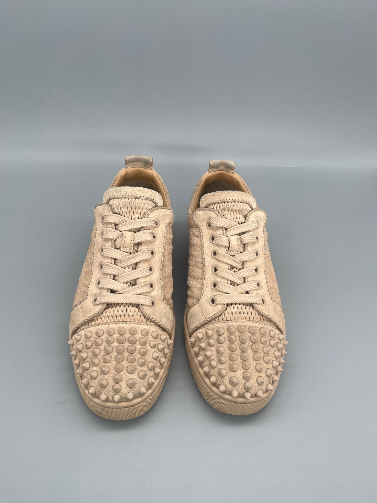 Christian Louboutin Louis Junior Spikes Sneaker Beige | 40