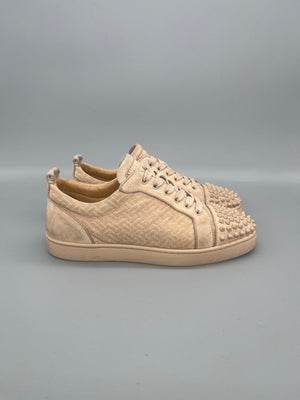 Christian Louboutin Louis Junior Spikes Sneaker Beige | 40