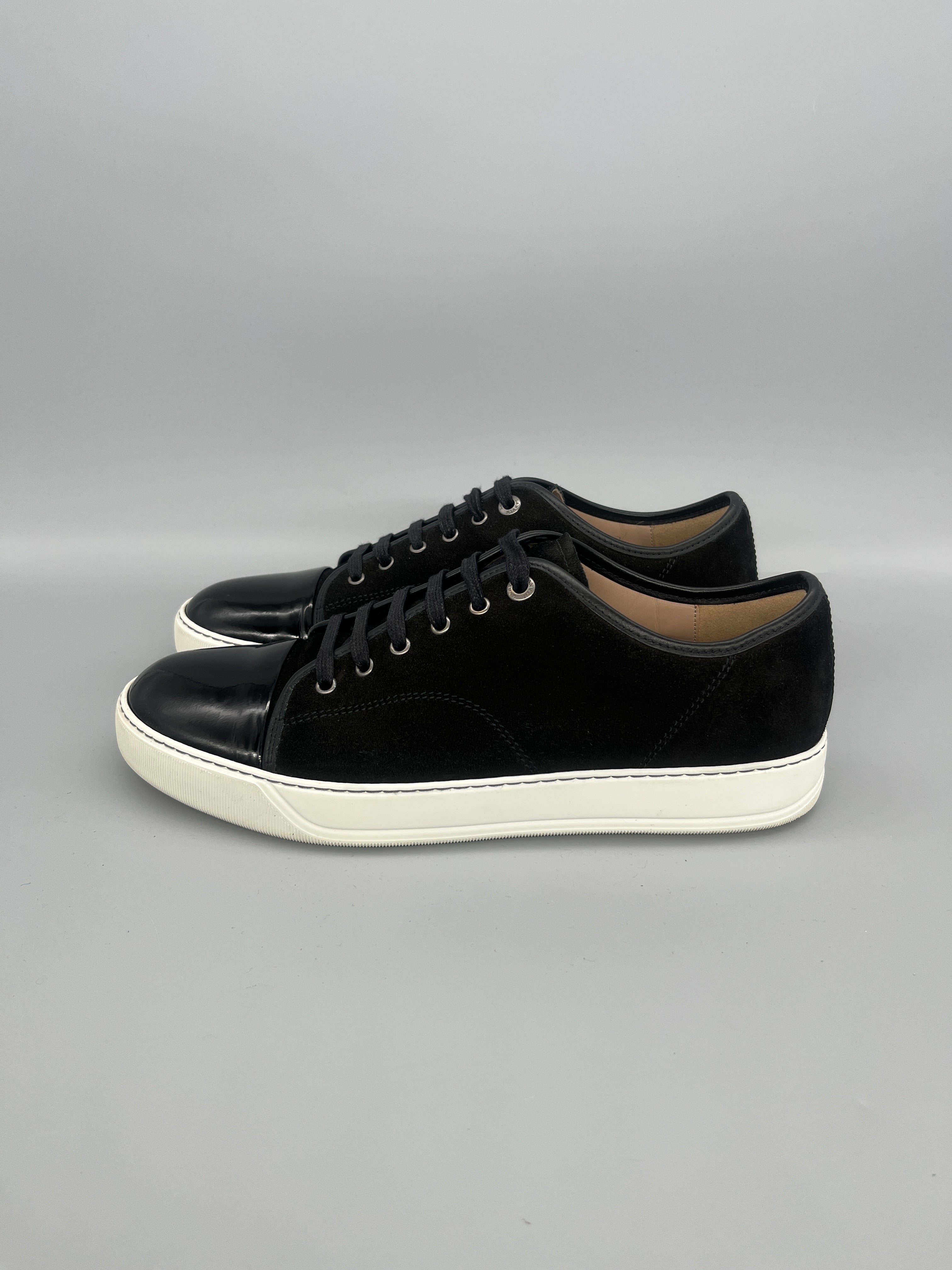 Lanvin Dbb1 Patent Cap Toe Sneaker Black | 45