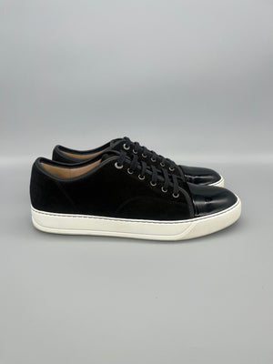 Lanvin Dbb1 Patent Cap Toe Sneaker Black | 45
