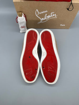 Christian Louboutin Louis Junior Spikes Mesh Sneaker Beige | 42