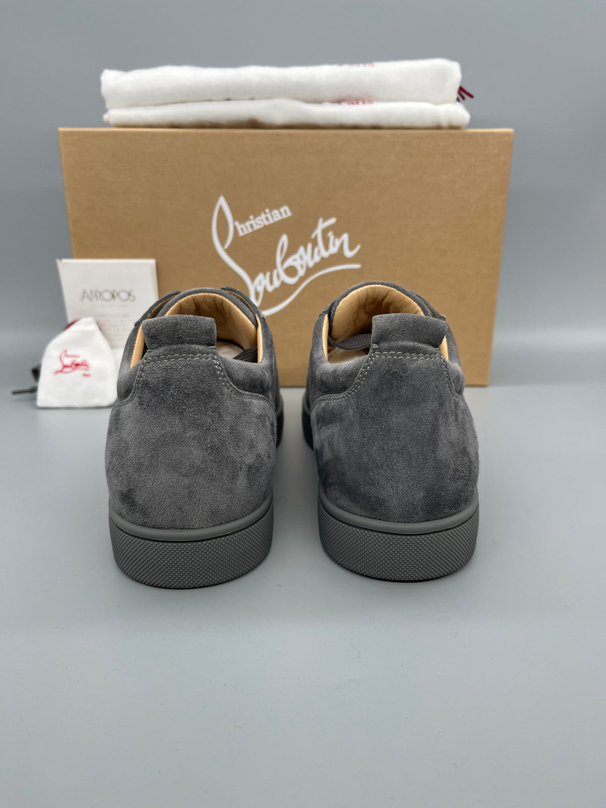 Christian Louboutin Louis Junior Spikes Sneaker Grey | 42