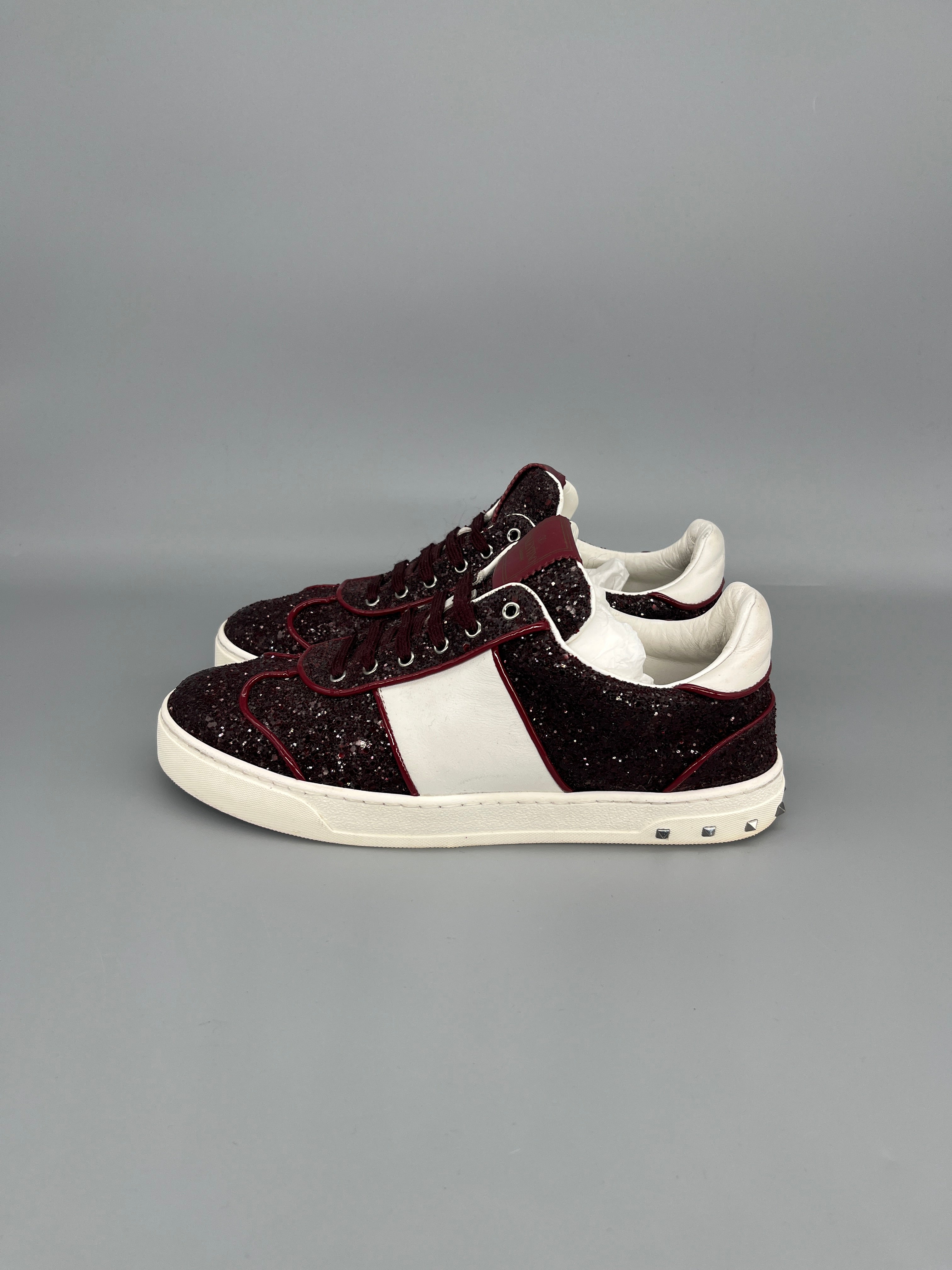 Valentino Flycrew Sneaker Red Glitter | 38