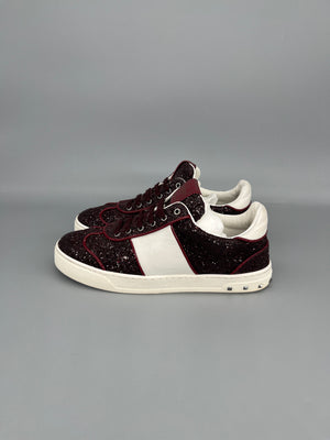 Valentino Flycrew Sneaker Red Glitter | 38