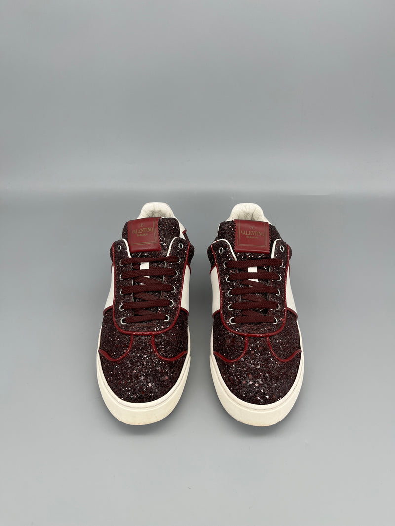 Valentino Flycrew Sneaker Red Glitter | 38