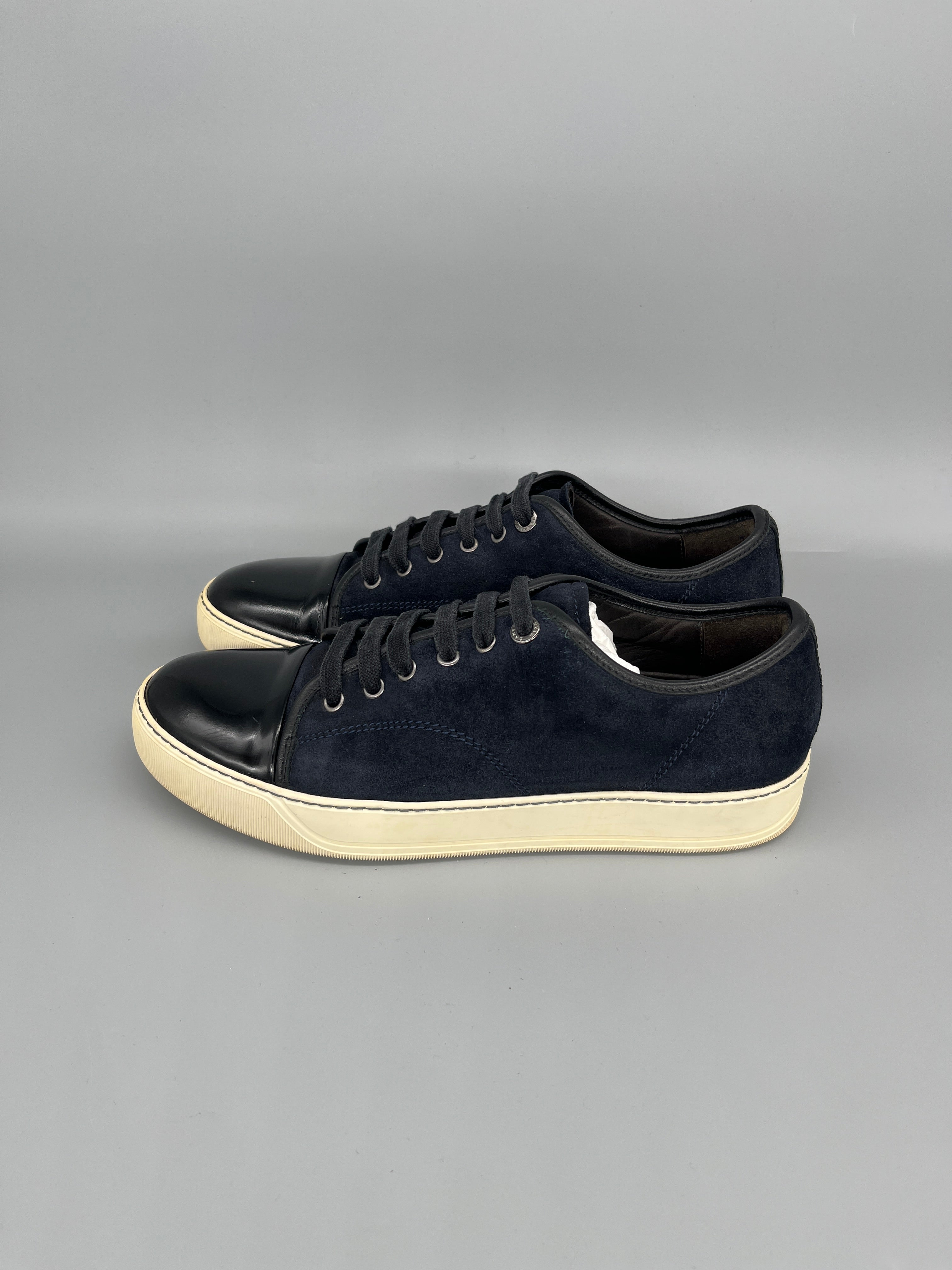 Lanvin Dbb1 Patent Cap Toe Sneaker Navy | 41