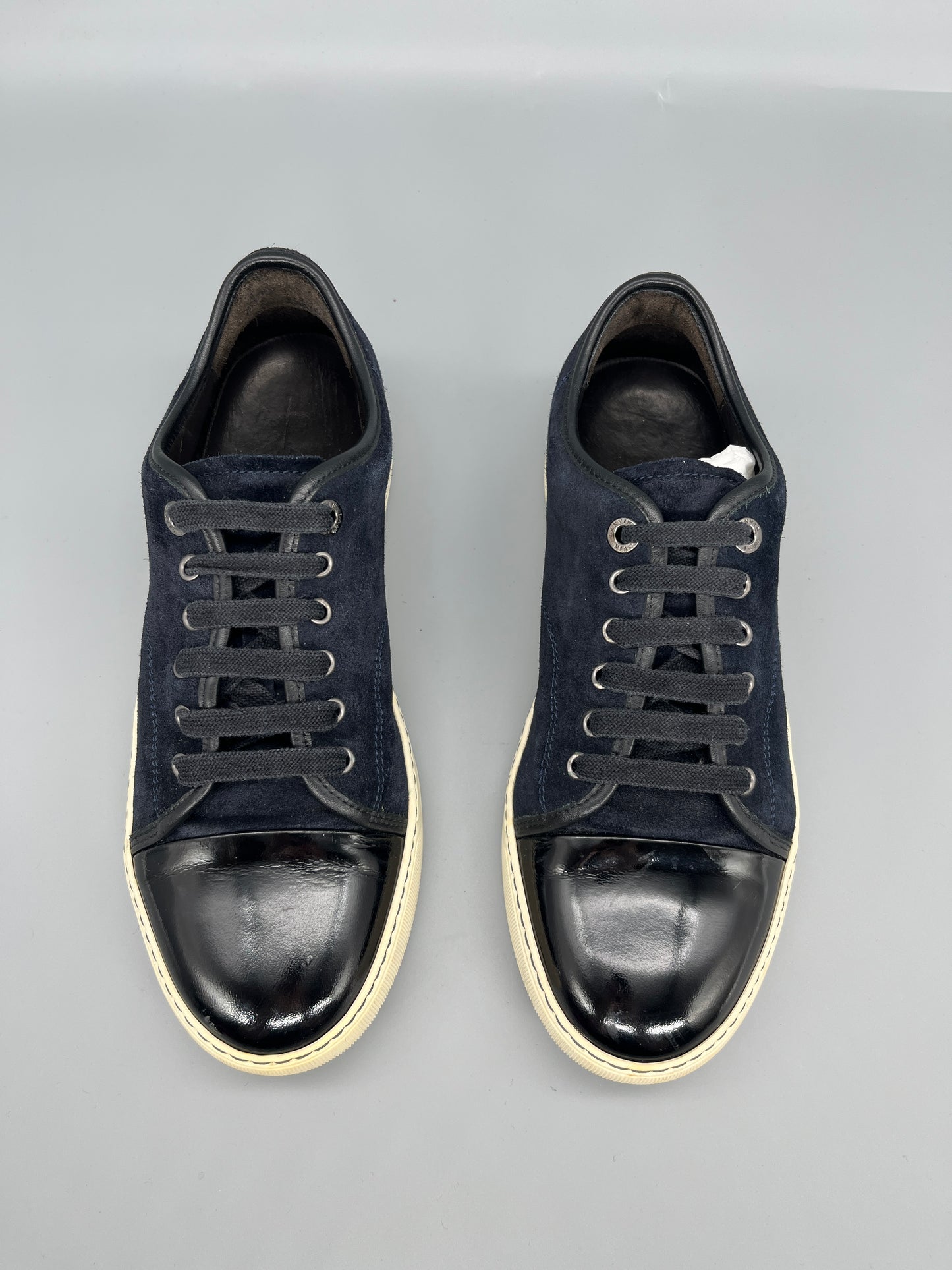 Lanvin Dbb1 Patent Cap Toe Sneaker Navy | 41