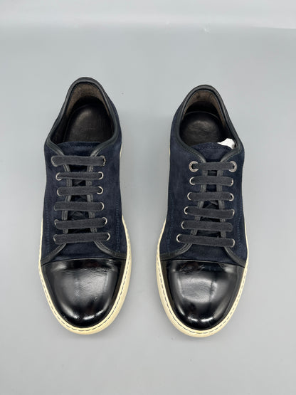 Lanvin Dbb1 Patent Cap Toe Sneaker Navy | 41