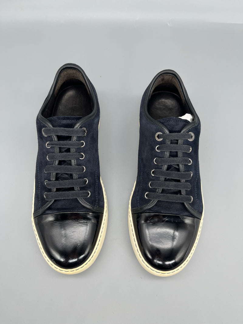 Lanvin Dbb1 Patent Cap Toe Sneaker Navy | 41