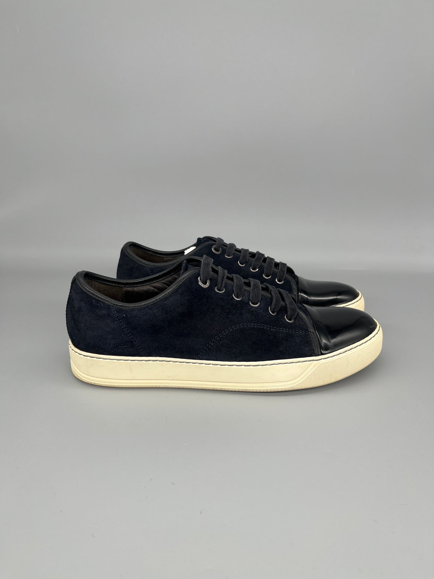 Lanvin Dbb1 Patent Cap Toe Sneaker Navy | 41