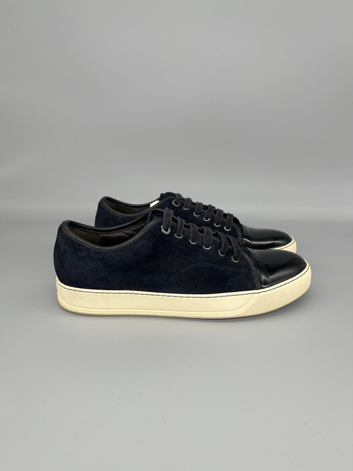 Lanvin Dbb1 Patent Cap Toe Sneaker Navy | 41