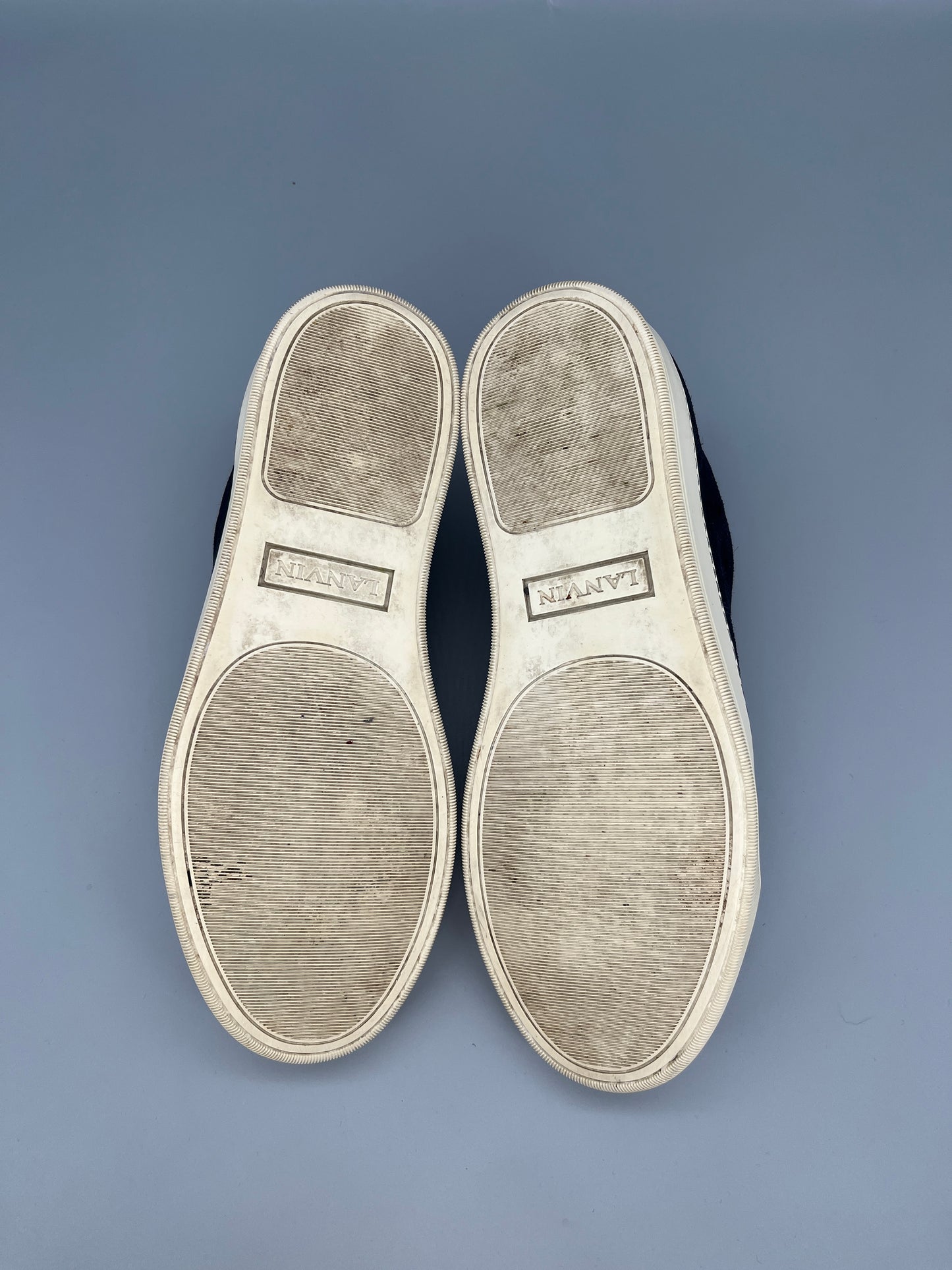 Lanvin Dbb1 Patent Cap Toe Sneaker Navy | 41