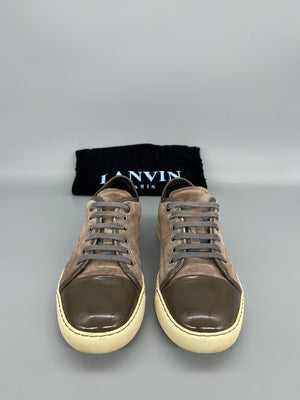 Lanvin Dbb1 Patent Cap Toe Sneaker Grey | 41