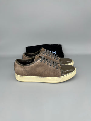 Lanvin Dbb1 Patent Cap Toe Sneaker Grey | 41
