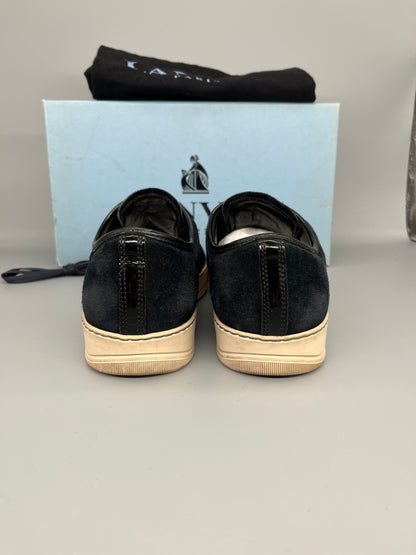Lanvin Dbb1 Patent Cap Toe Sneaker Navy | 43