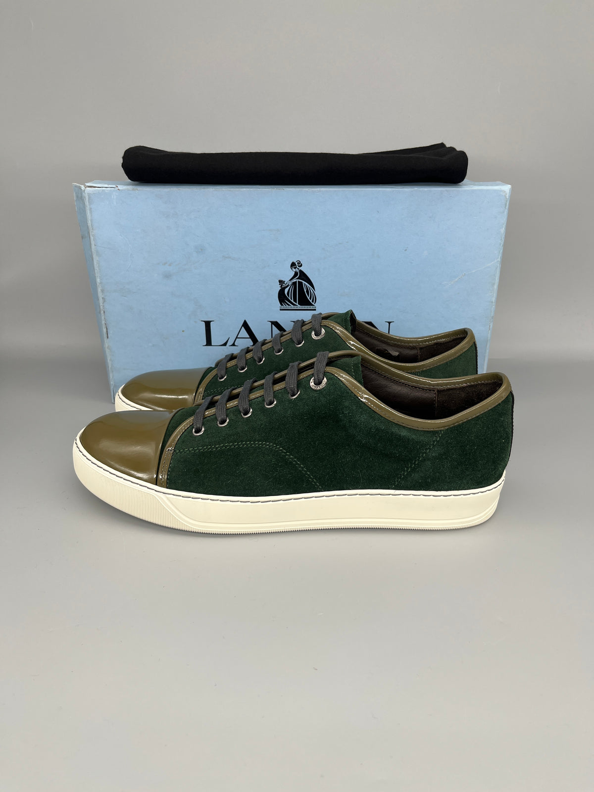 Lanvin Dbb1 Patent Cap Toe Sneaker Green | 45
