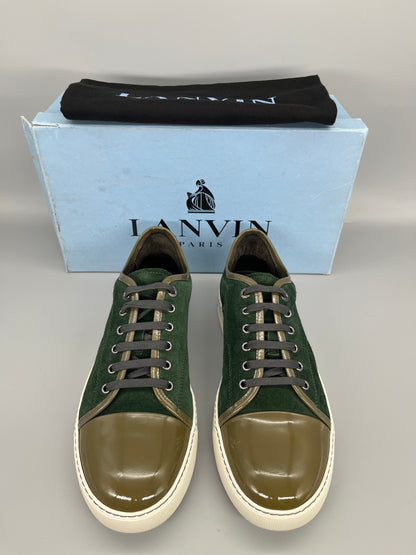 Lanvin Dbb1 Patent Cap Toe Sneaker Green | 45