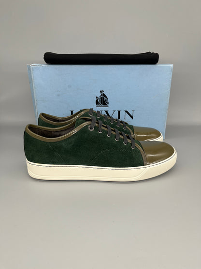 Lanvin Dbb1 Patent Cap Toe Sneaker Green | 45