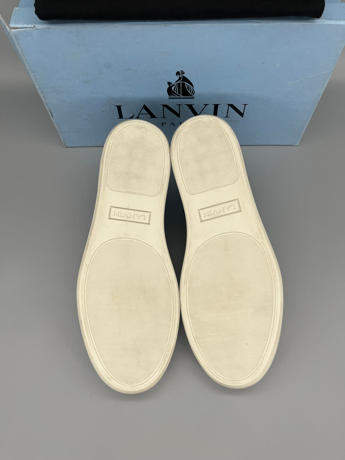 Lanvin Dbb1 Patent Cap Toe Sneaker Green | 45