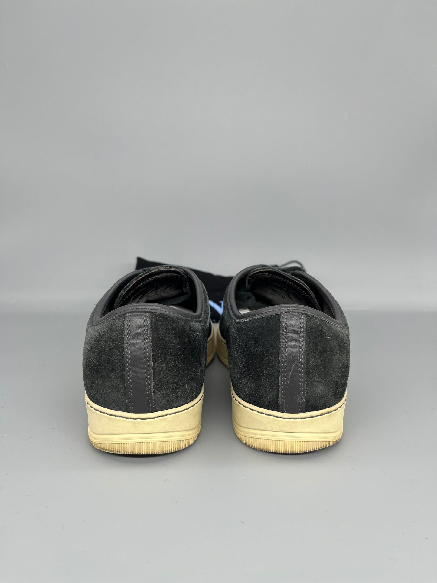 Lanvin Dbb1 Patent Cap Toe Sneaker Elephant Grey | 44