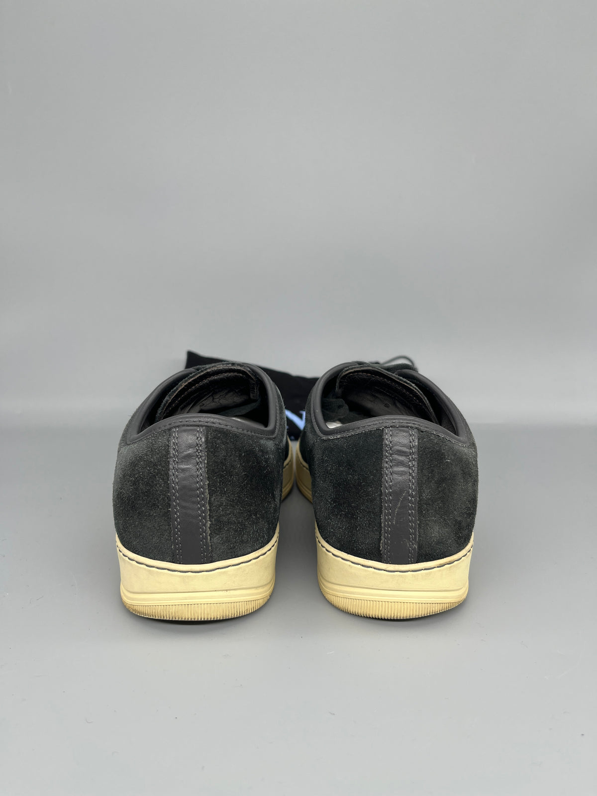 Lanvin Dbb1 Patent Cap Toe Sneaker Elephant Grey | 44